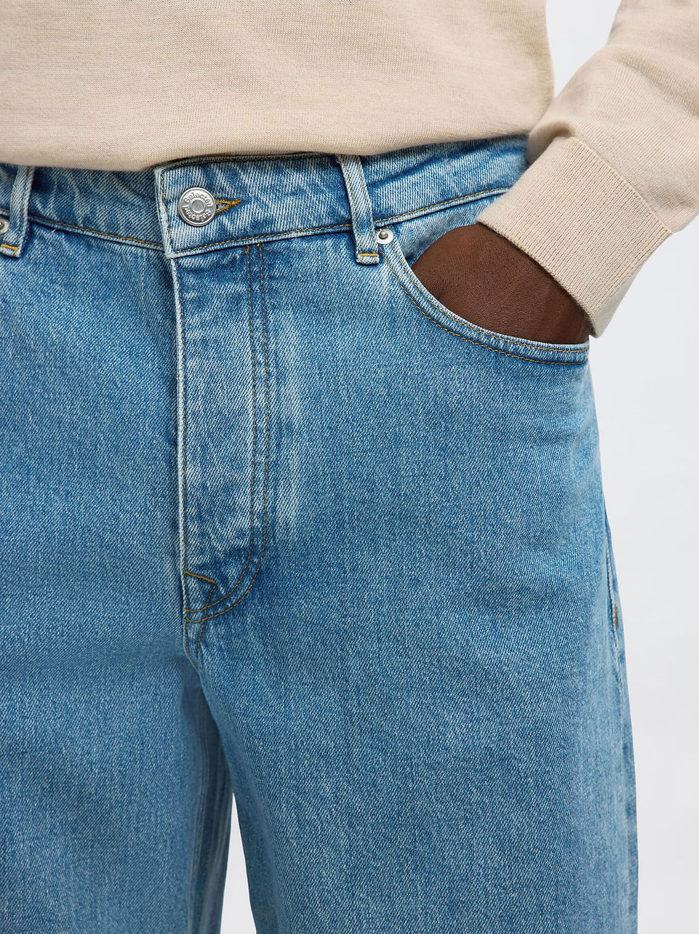 Selected Homme Loose Ben Kori Jeans - Light Blue Denim