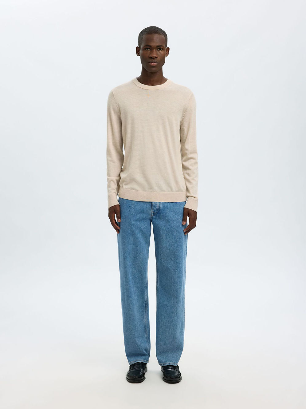 Selected Homme Loose Ben Kori Jeans - Light Blue Denim