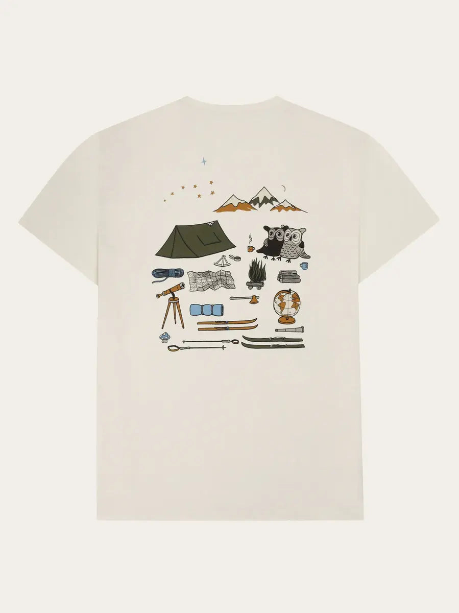 Knowledge Cotton Egret Back Print Tee