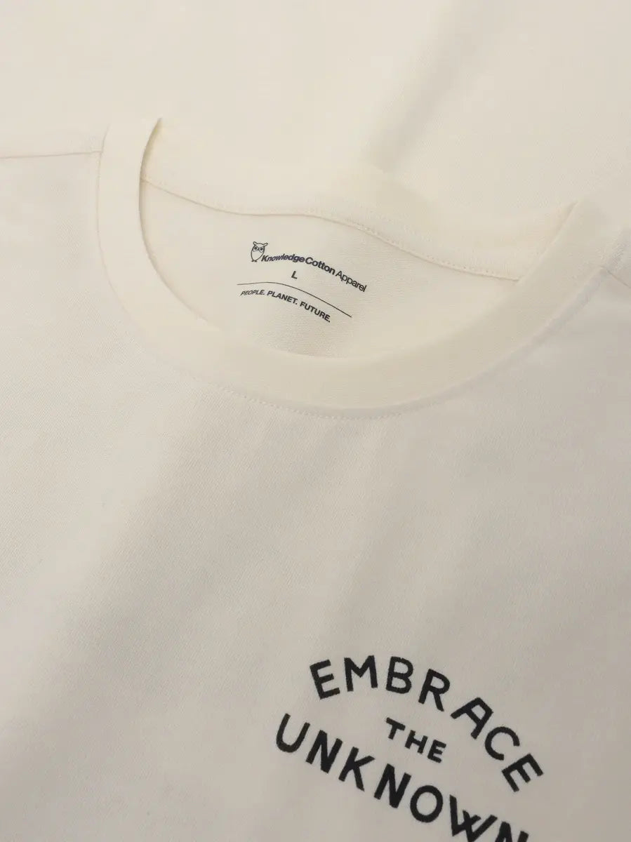 Knowledge Cotton Egret Back Print Tee