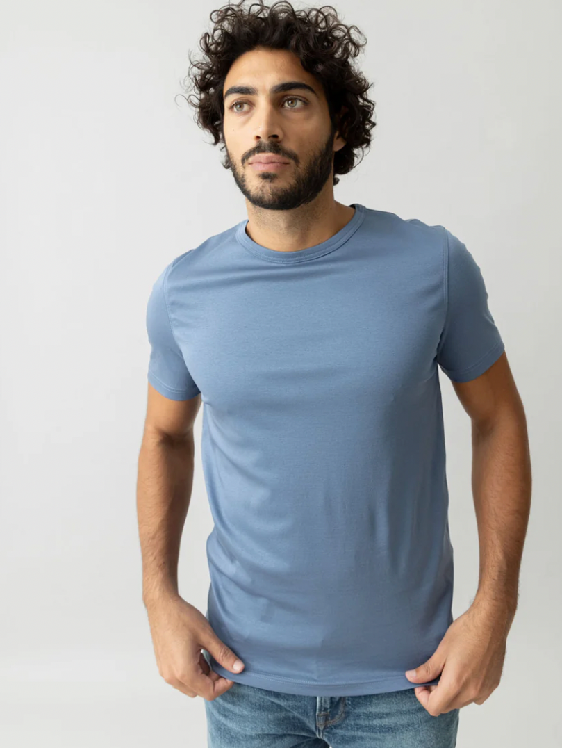 Mos Mosh Gallery Perry T-shirt - Bering Sea Blue