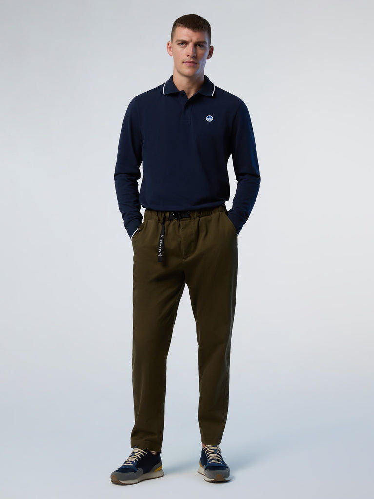 North Sails Navy LS Polo