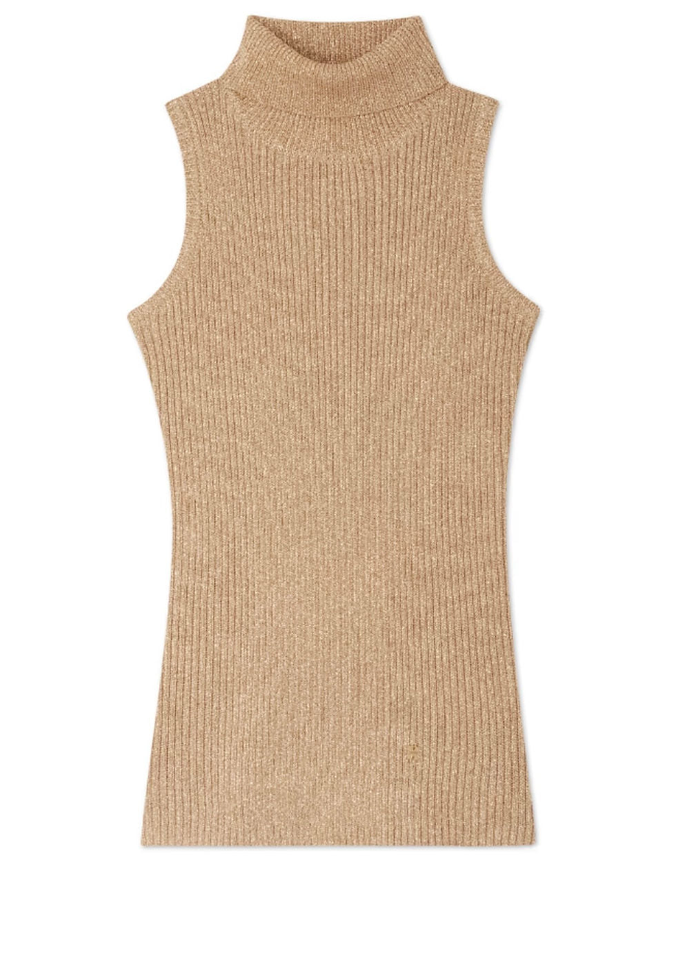 Never Fully Dressed Gold Rib Knit Vest