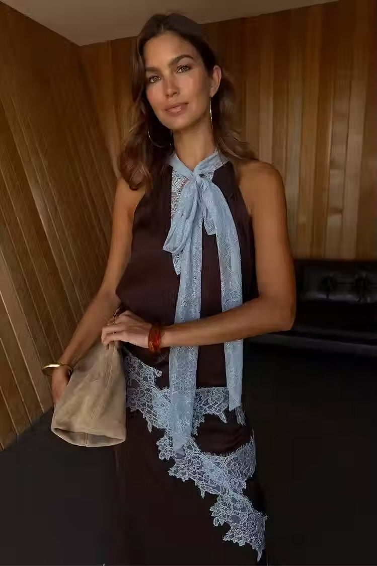 Never Fully Dressed Chocolate Lace Top