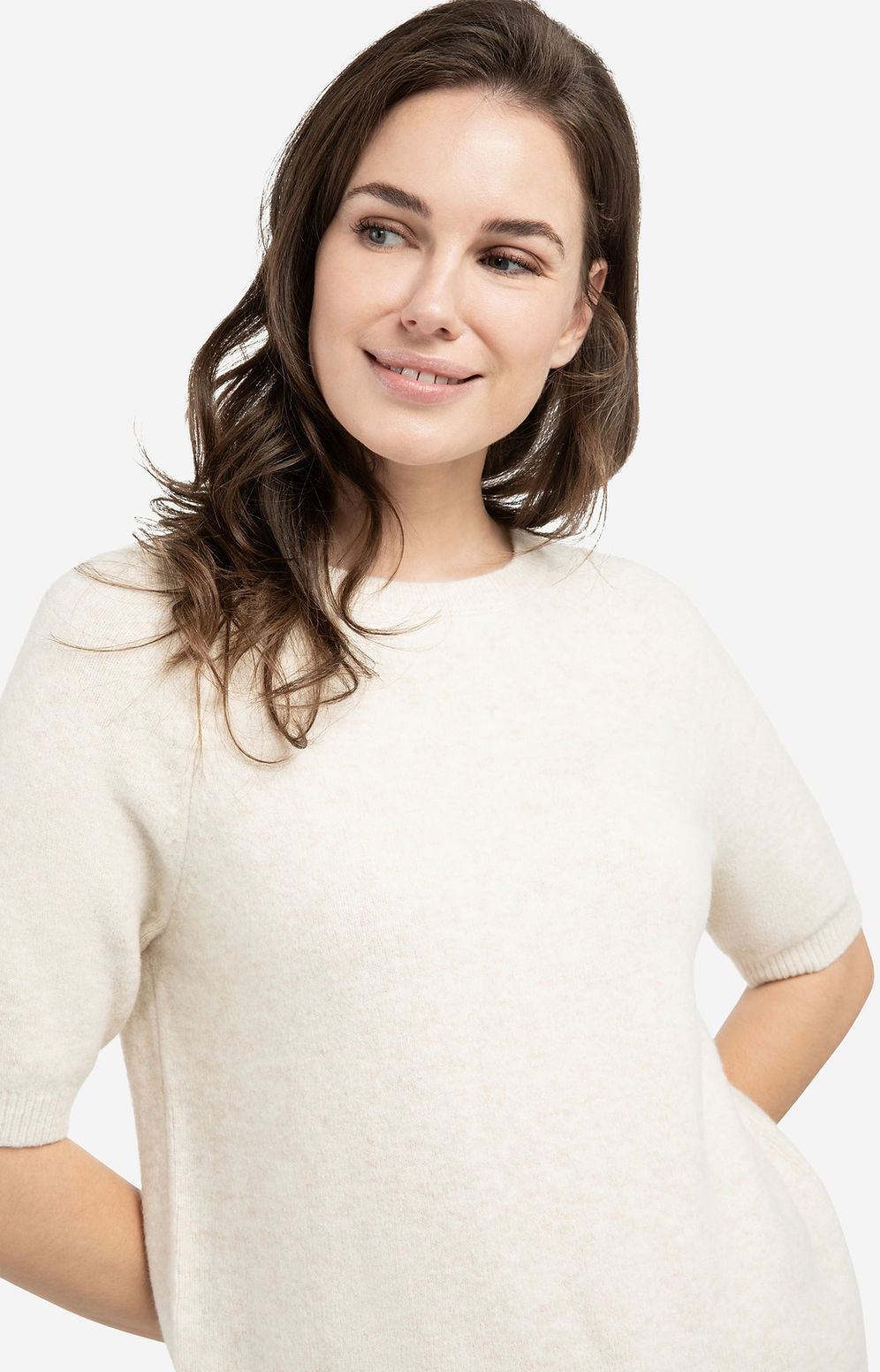 Yaya Ivory SS Knit