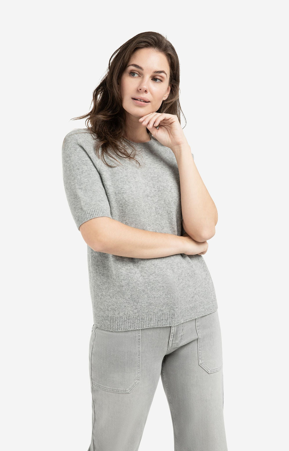 Yaya Grey SS Knit