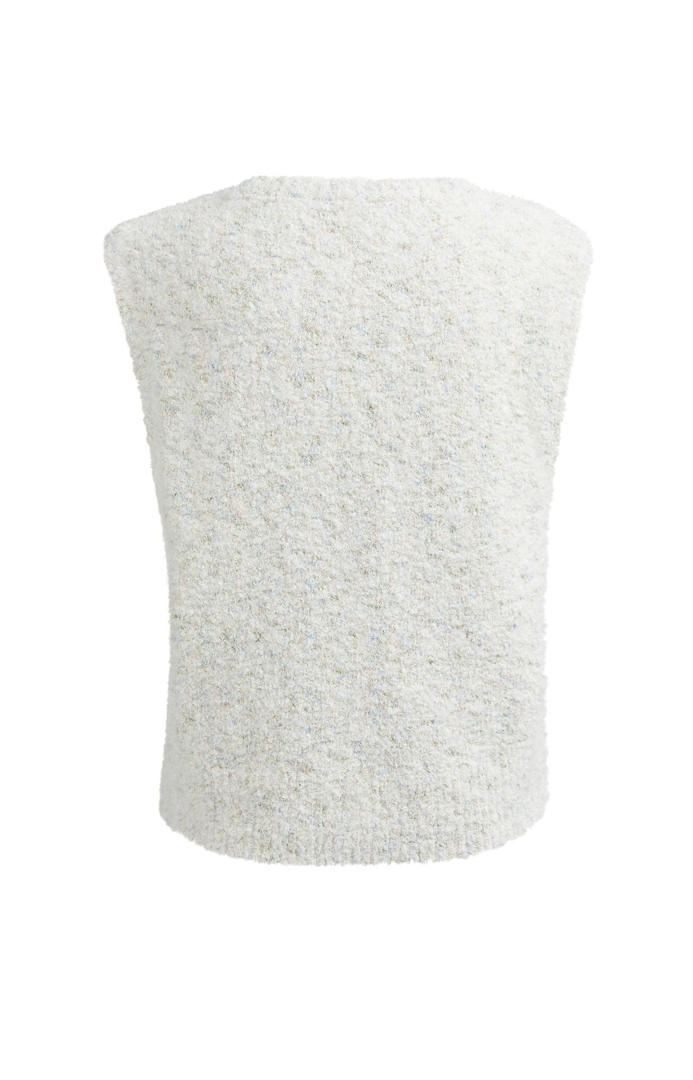 Yaya Sleeveless Boucle Cardigan