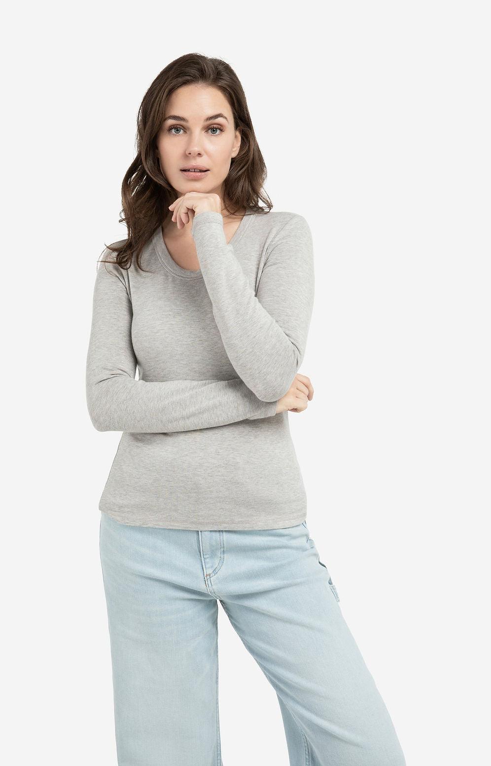 Yaya Grey LS Top