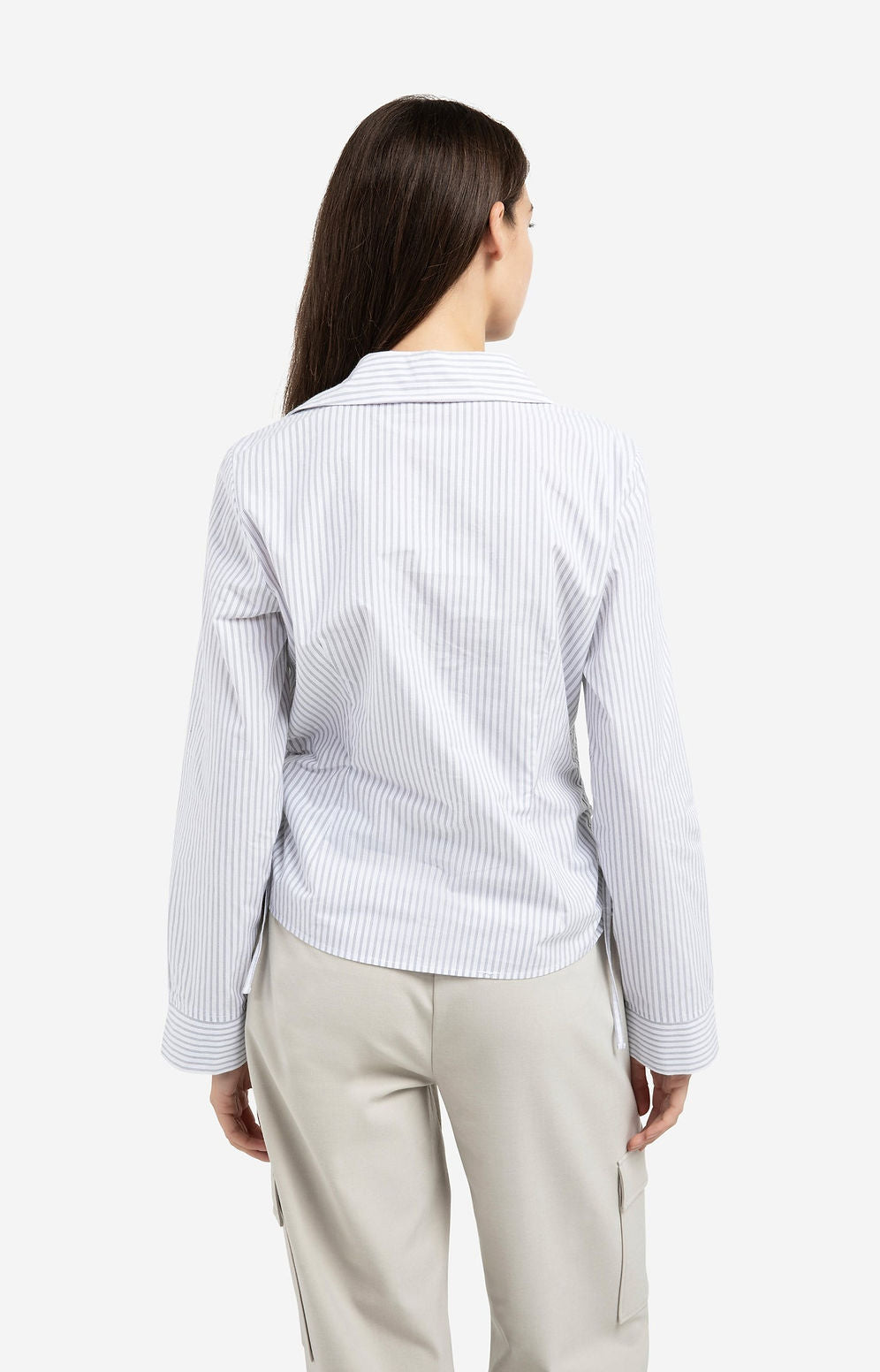 Yaya Drawstring Stripe Shirt