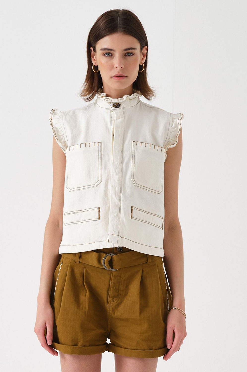 Seventy + Mochi Ecru Pablo Waistcoat