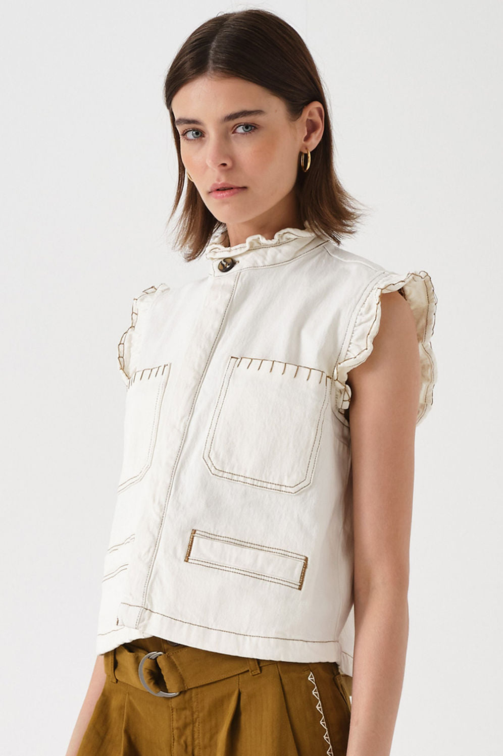 Seventy + Mochi Ecru Pablo Waistcoat