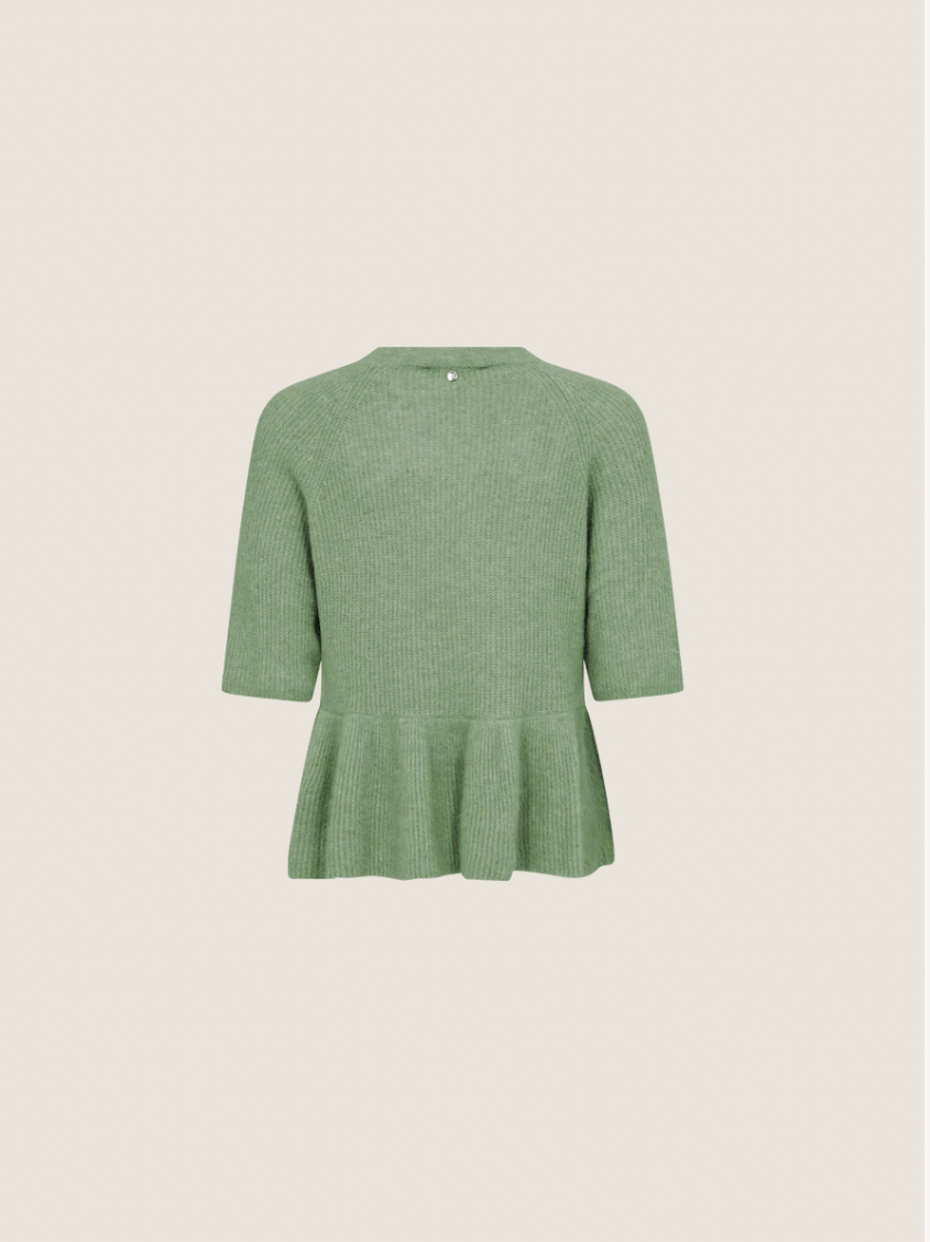 Mos Mosh Thora Frill Knit Turf Green