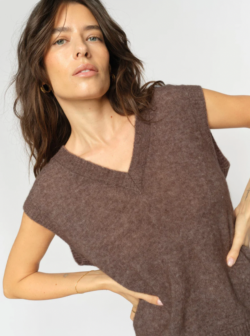 Mos Mosh Mape V-Neck Knit Vest