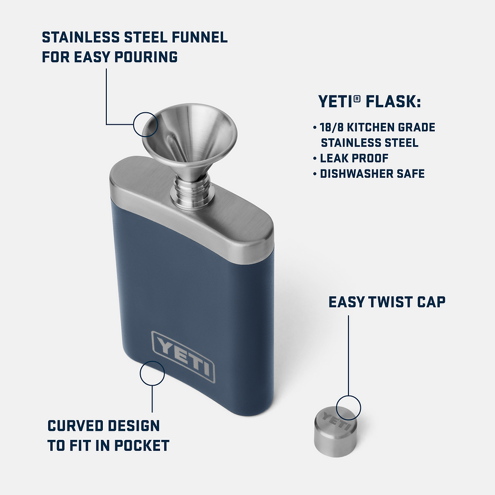 Yeti Rambler White Hip Flask