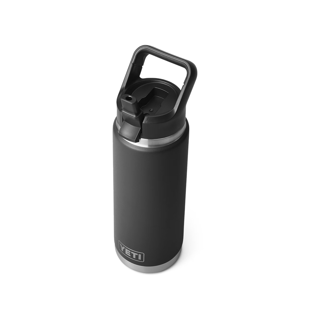 Yeti Rambler 26oz Black Straw Bottle