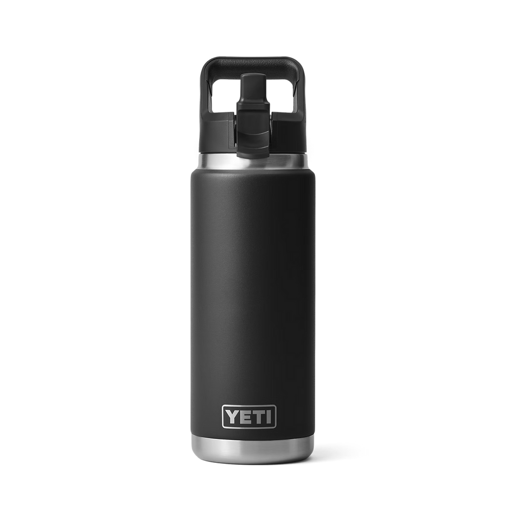 Yeti Rambler 26oz Black Straw Bottle
