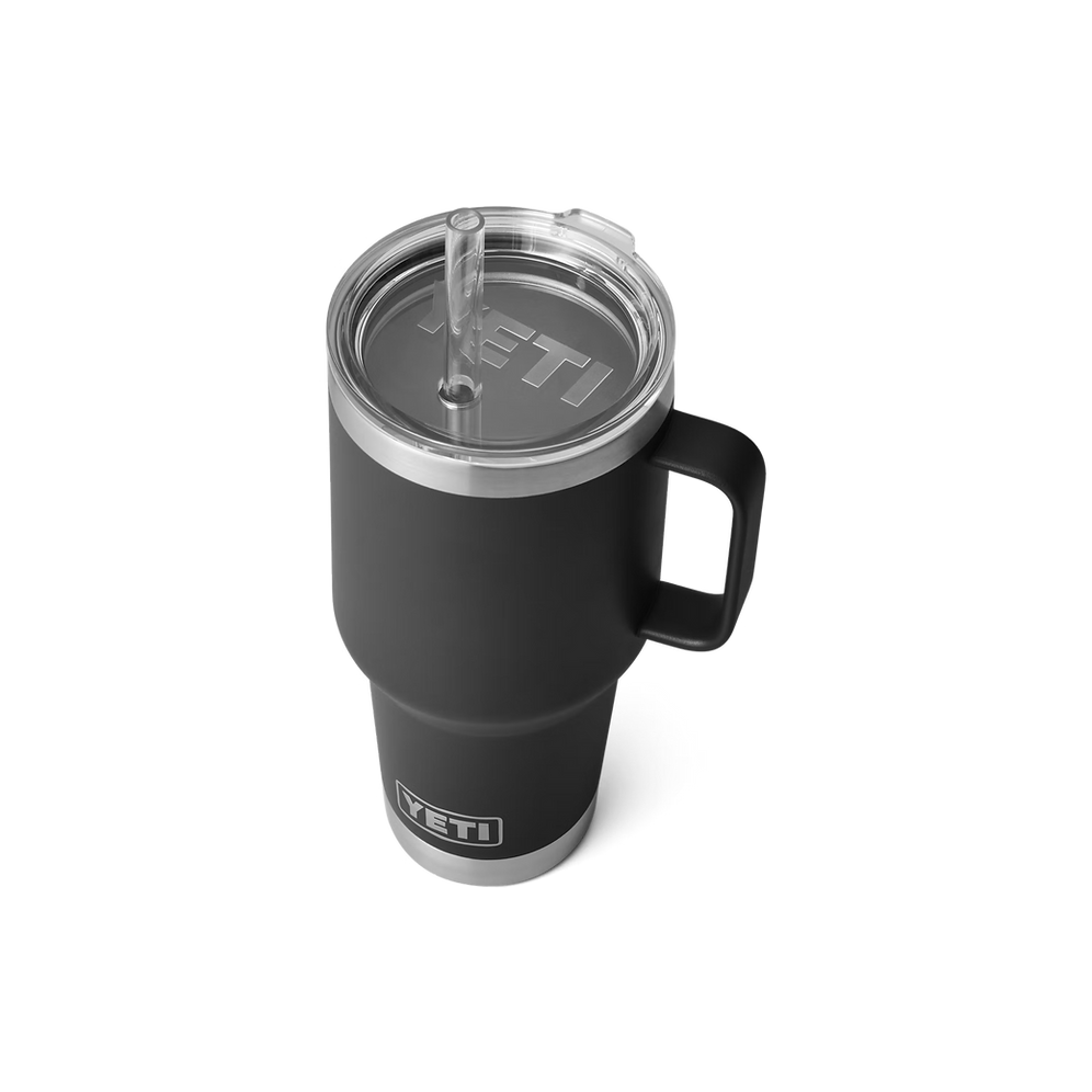 Yeti Rambler 35oz Black Straw Cup