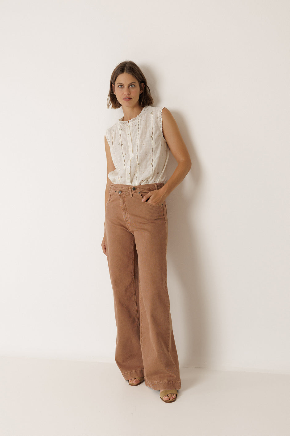 Indi & Cold Rose Asymmetric Jean