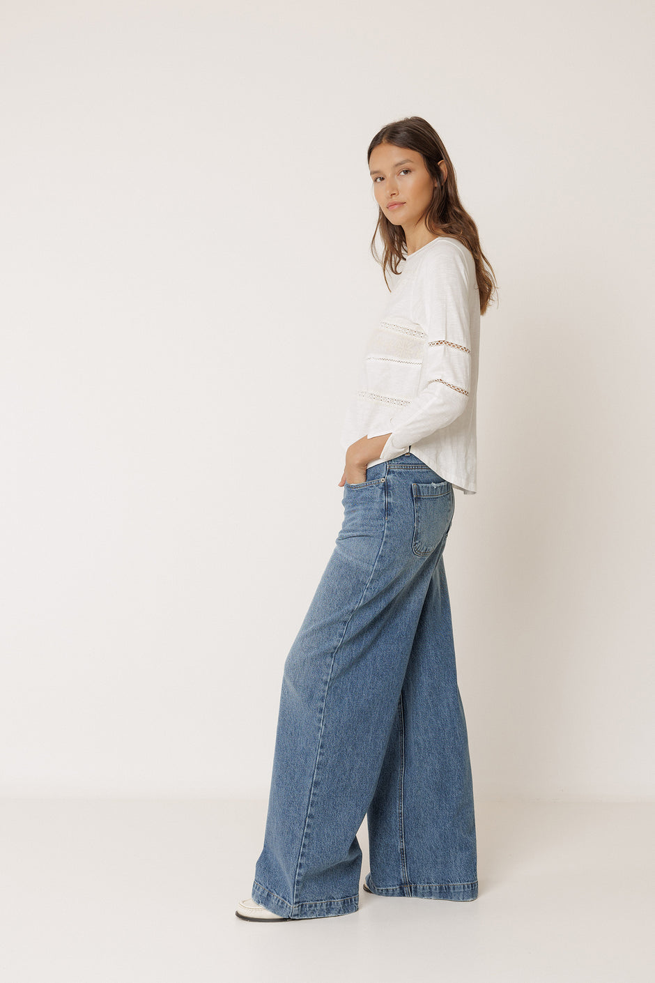 Indi & Cold Blue Asymmetric Jean