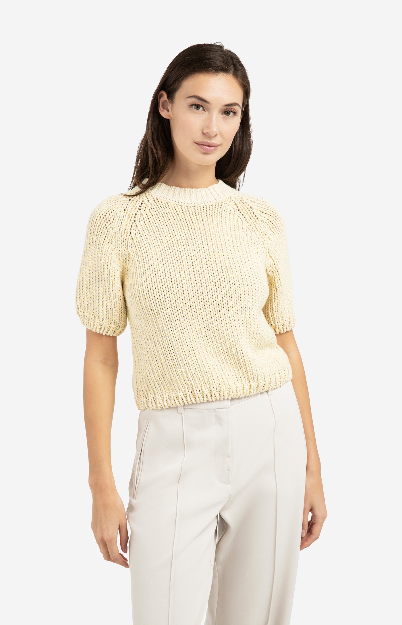 Yaya Yellow Chunky SS Knit