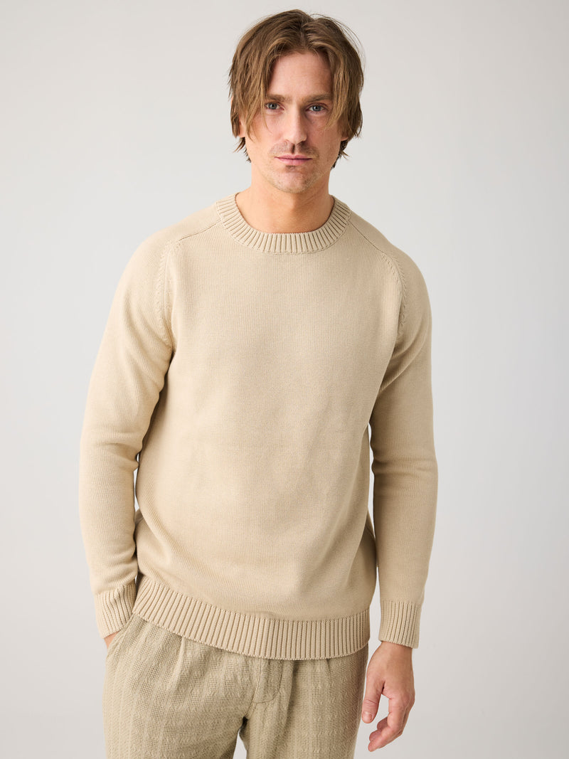 Knowledge Cotton Gray Crew Neck Knit