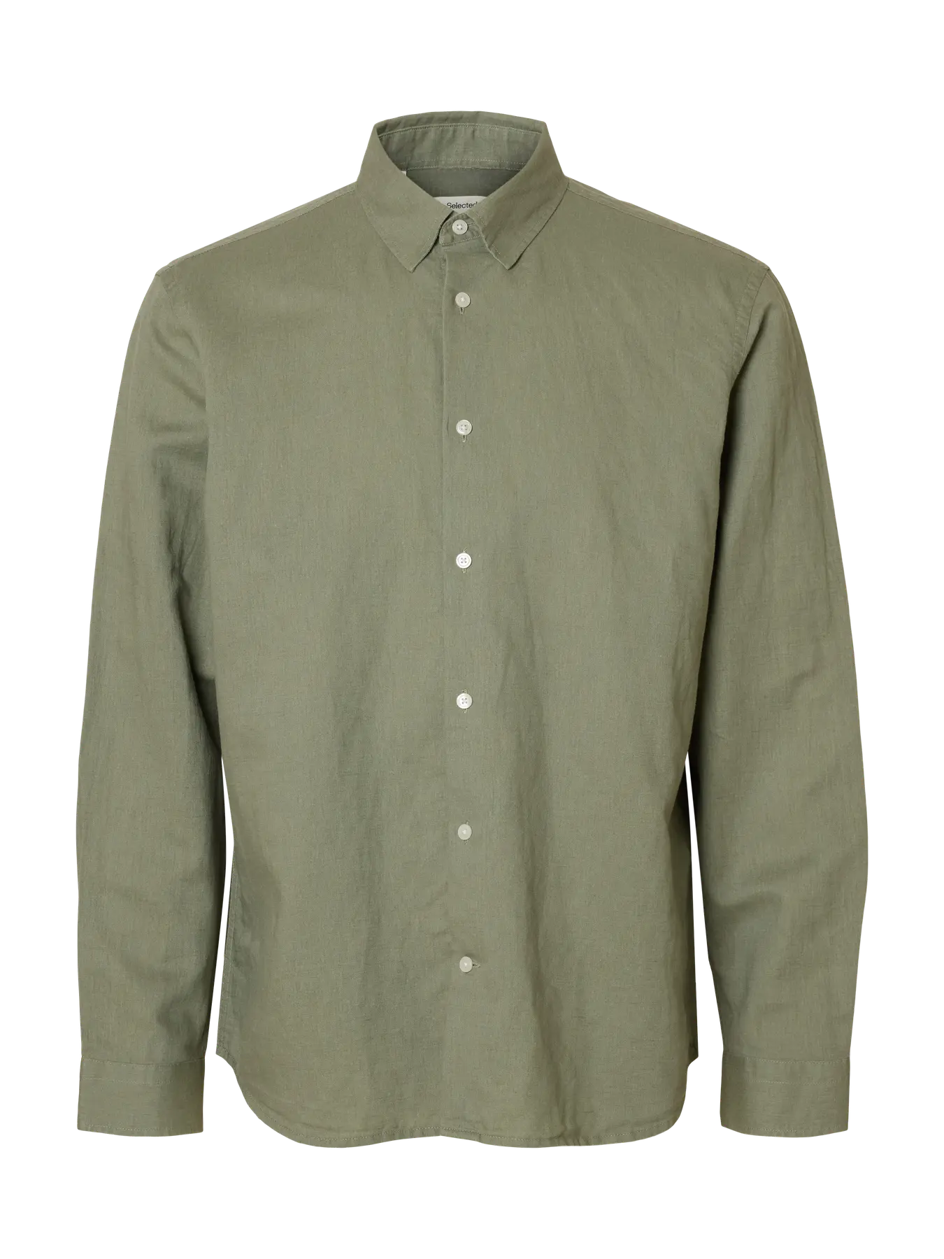 Selected Olive Linen LS Shirt