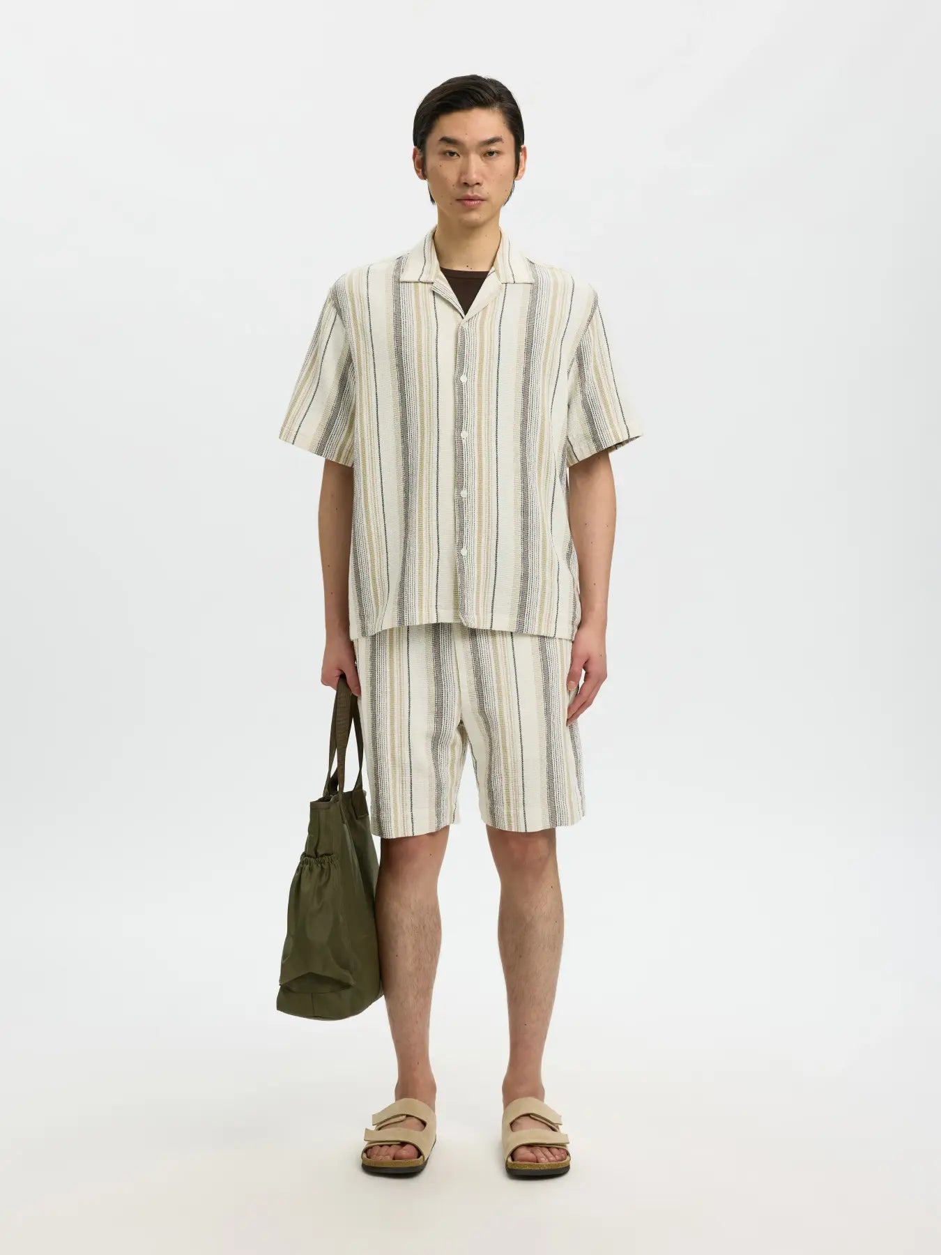 Selected Regcal Stripe Shorts