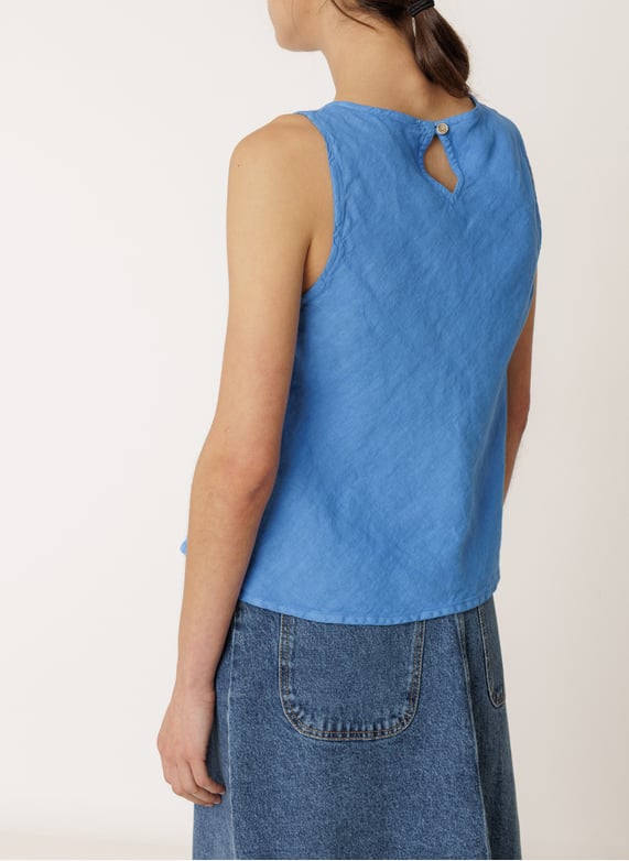 Indi & Cold Blue Linen Top