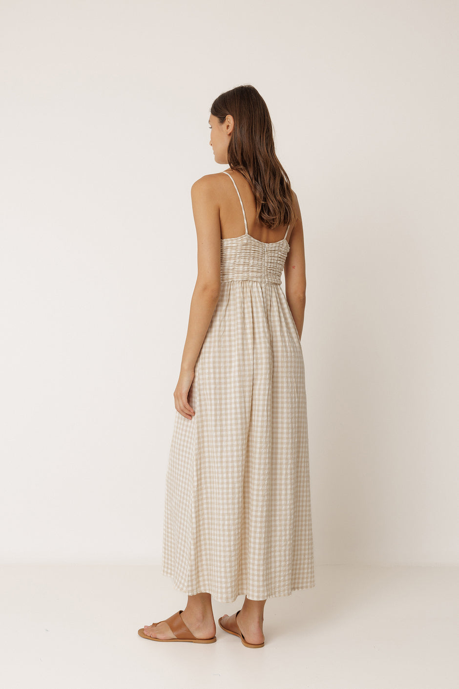 Indi & Cold Beige Check Dress