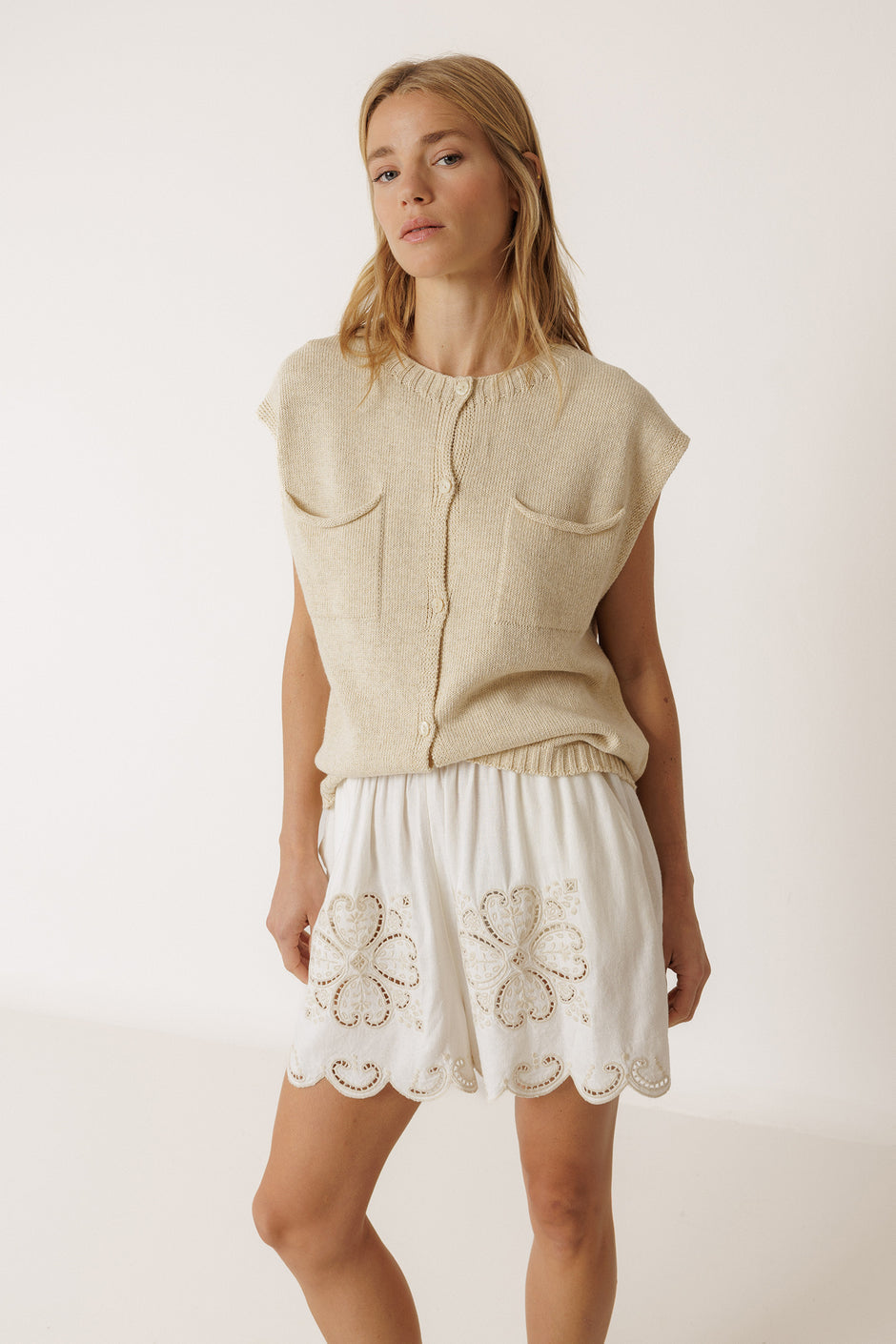 Indi & Cold Embroidered Shorts