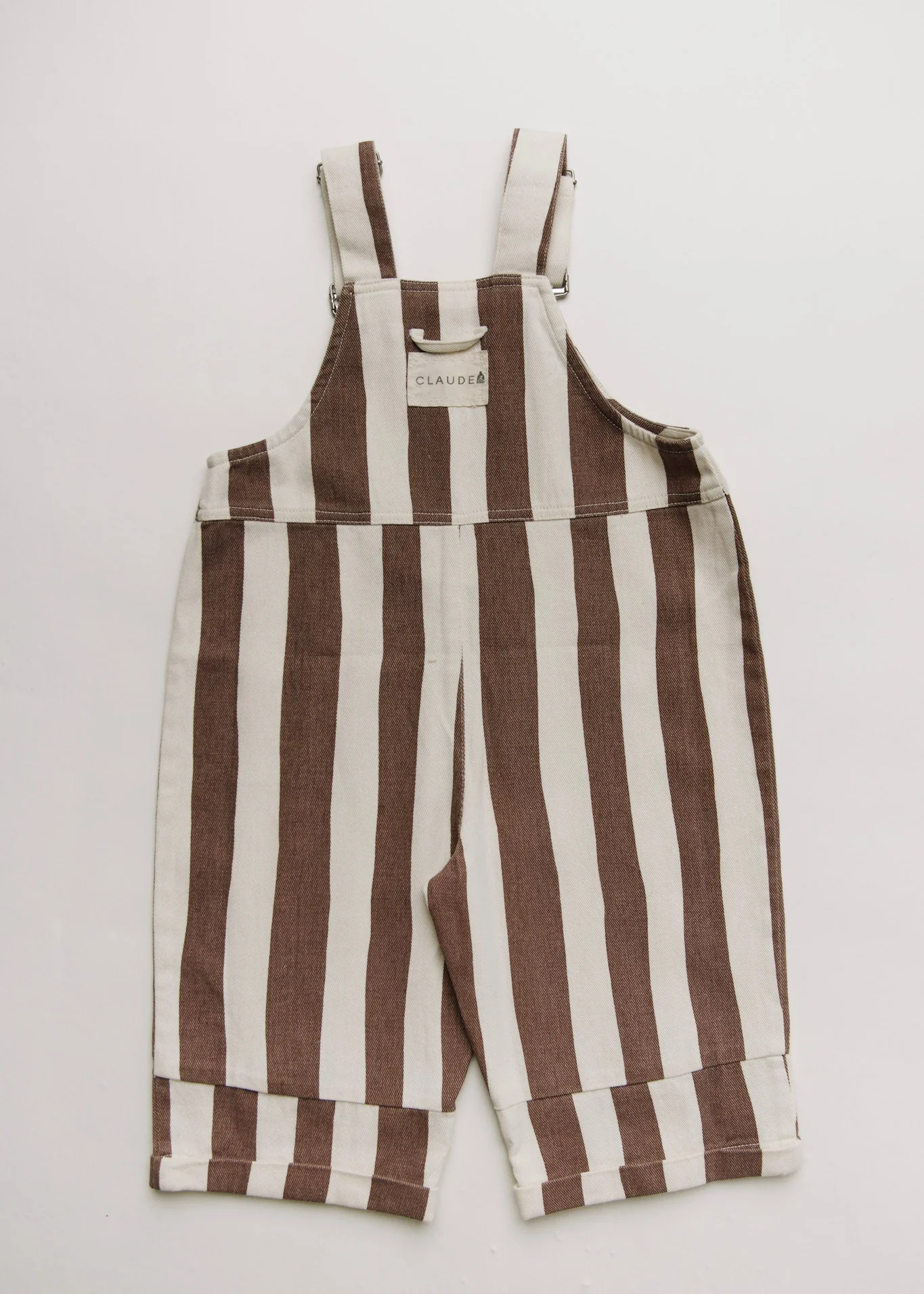 Claude & Co Blythe Choc Stripe Dungaree