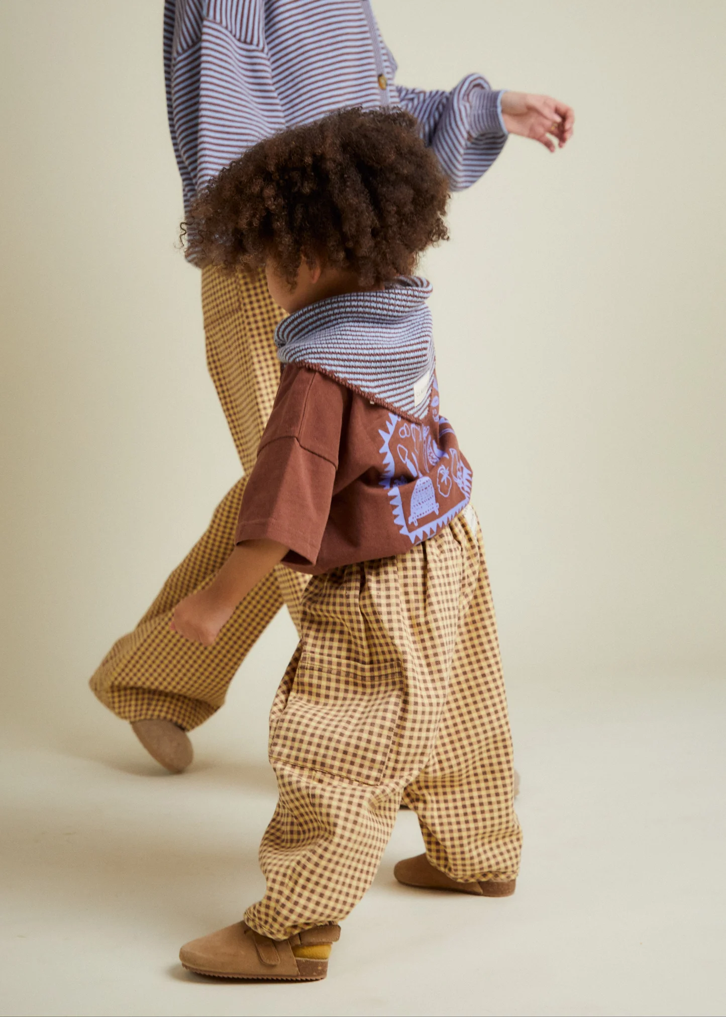 Claude & Co Emerson Ochre Gingham Trouser