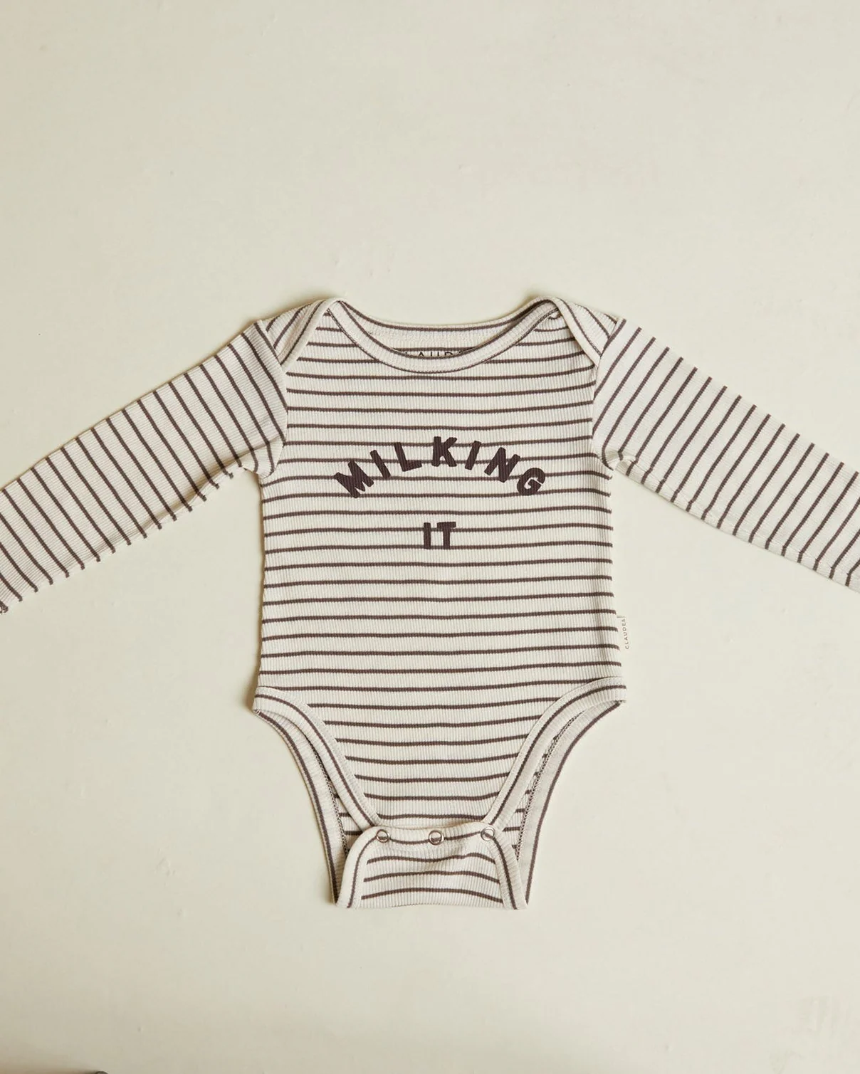 Claude & Co Milking it Stripe Choc Bodysuit