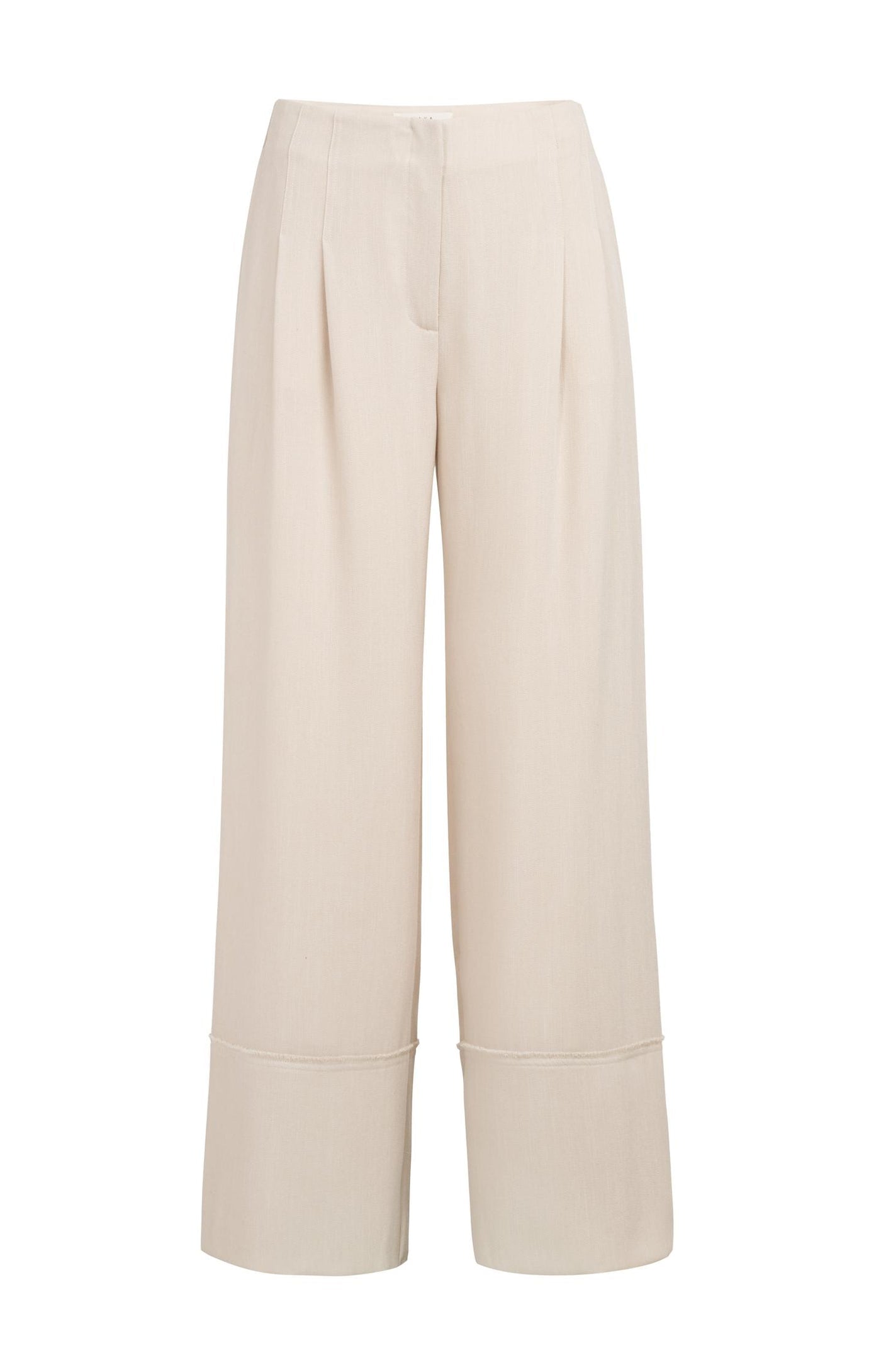 Linen Blend Fringe Detail Pant
