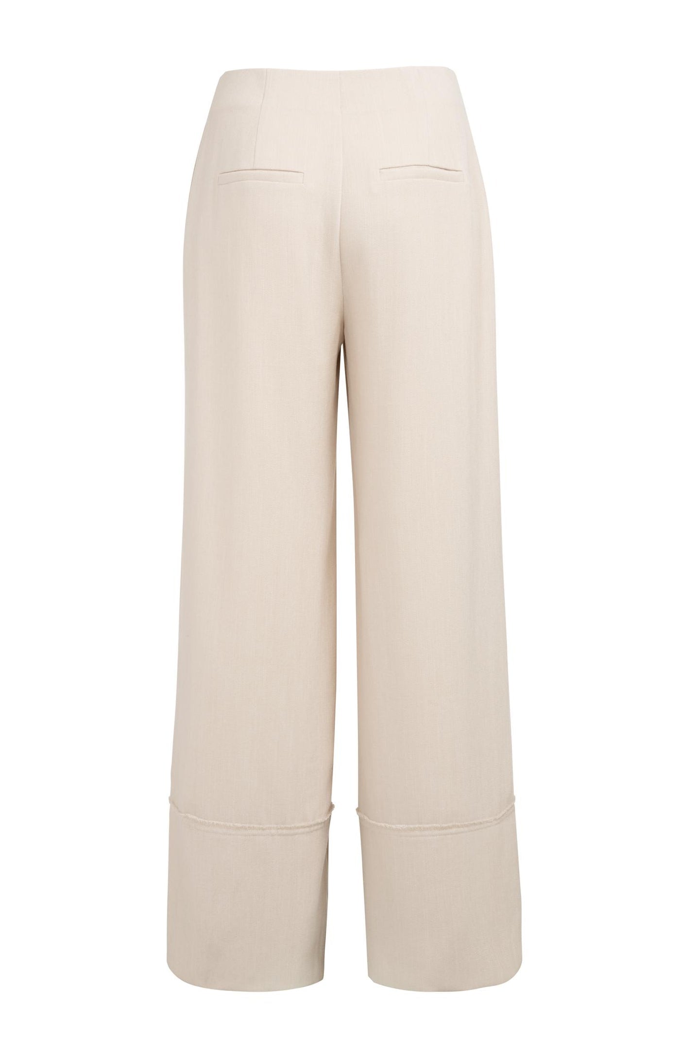 Linen Blend Fringe Detail Pant