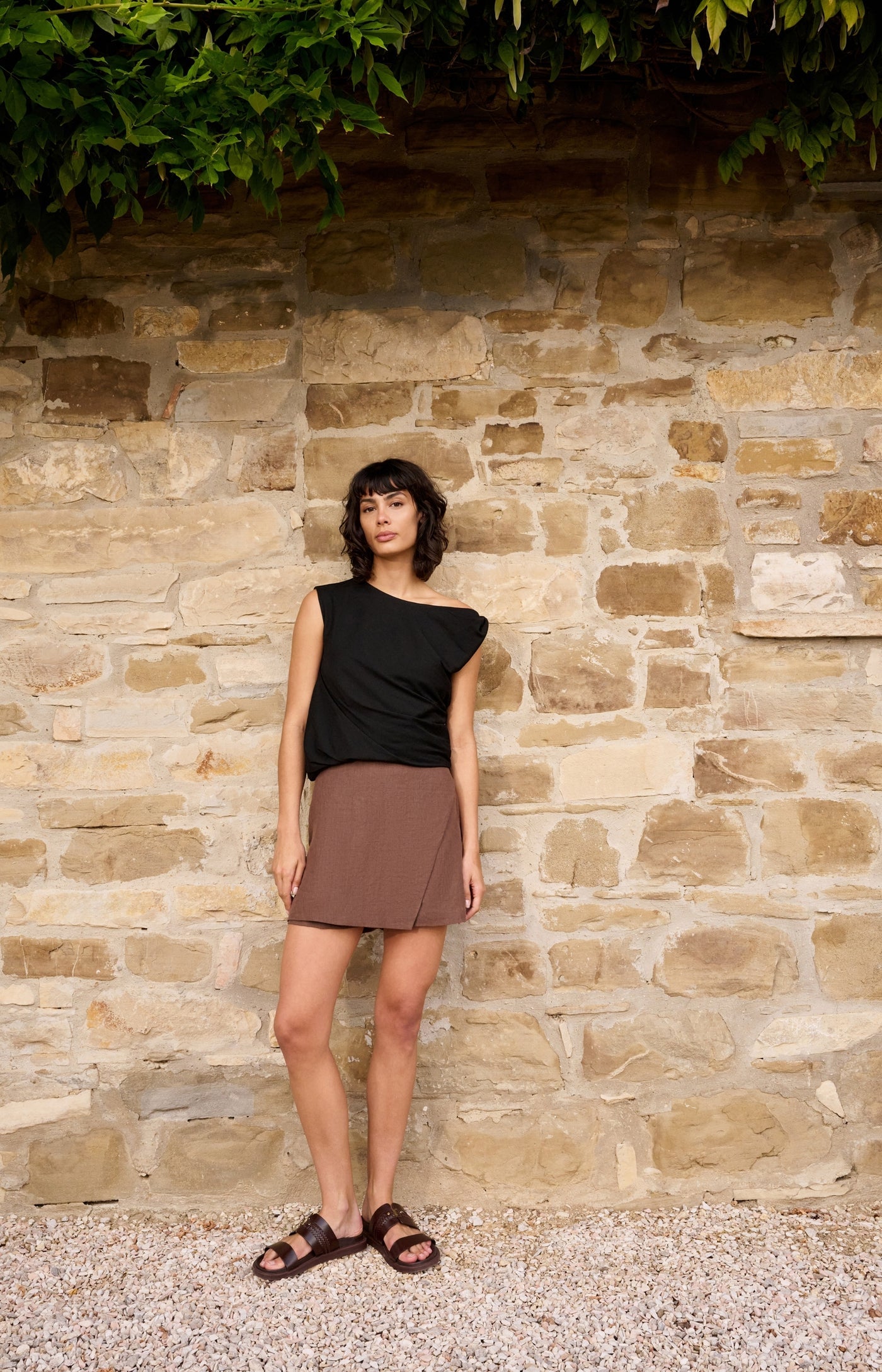 Chocolate Wrap Skort