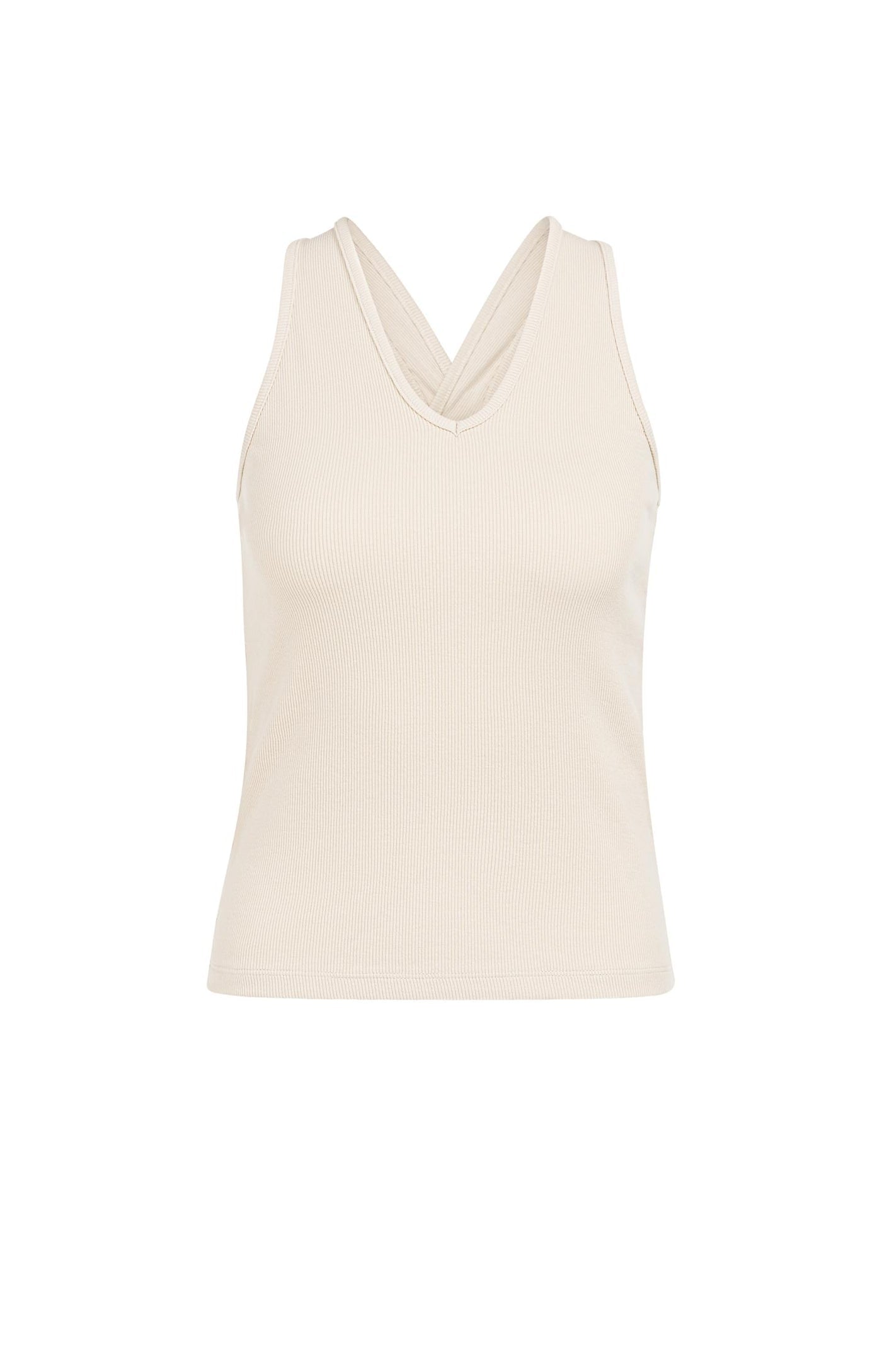 Creme Cross Back Singlet