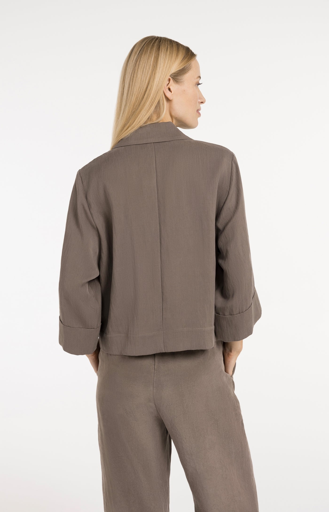 Short Sleeve Chocolate Blazer