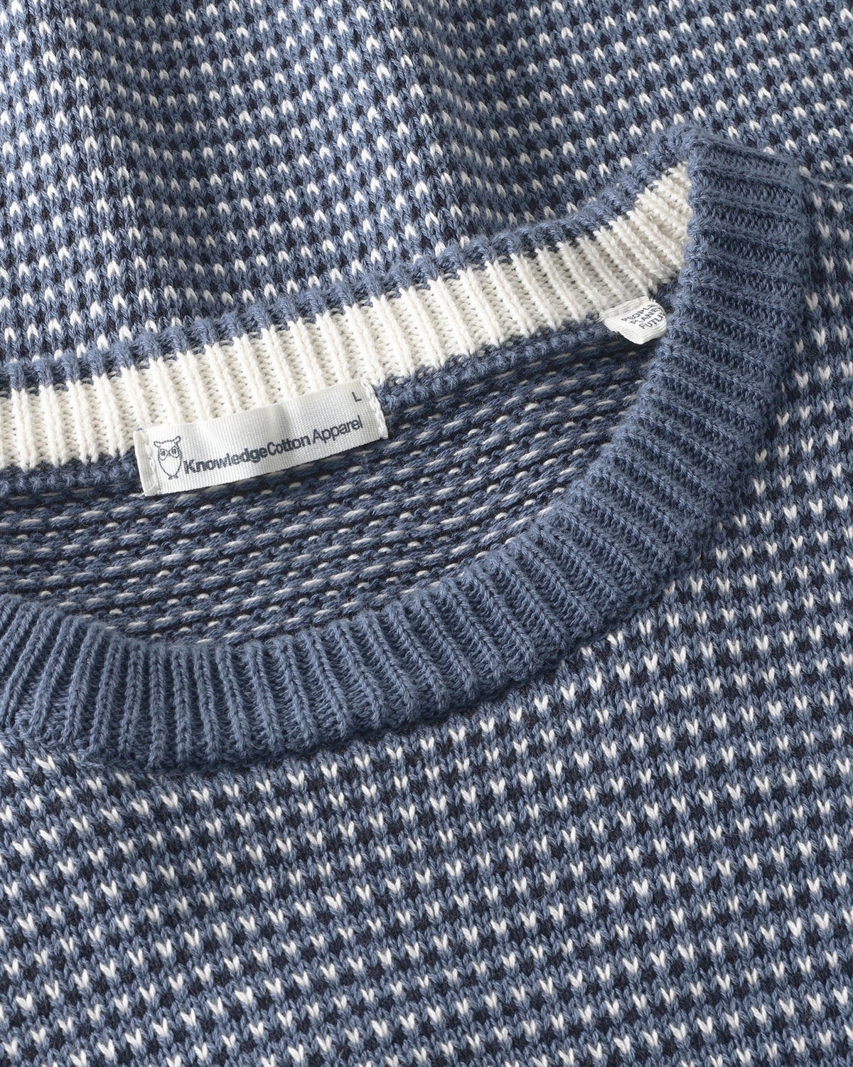 Jacquard Crew Neck Sweater Night Sky