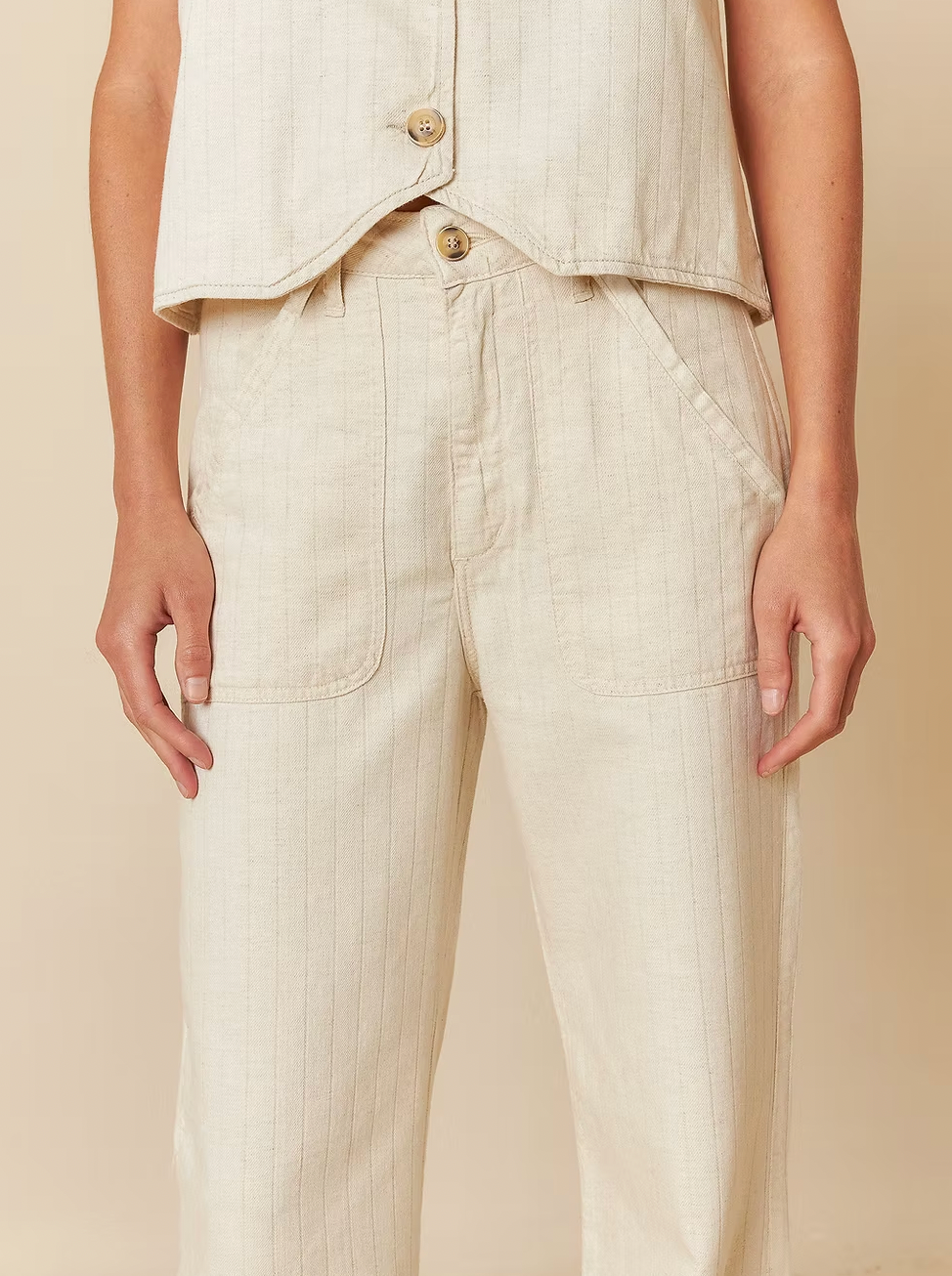 Indi & Cold Pinstripe Twill Pants