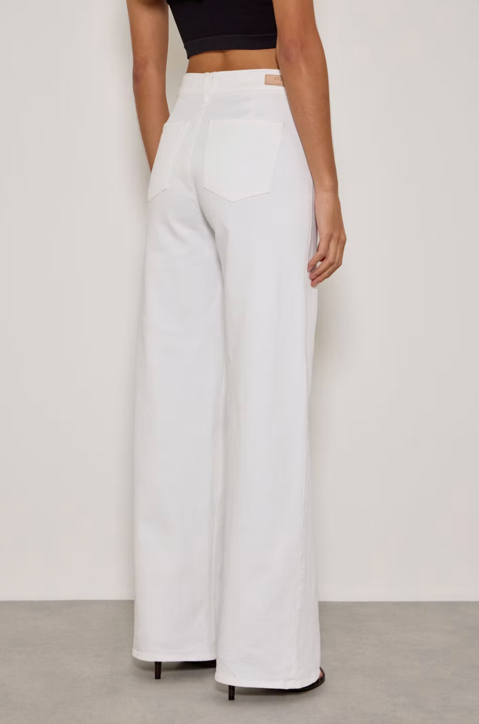 Five Joan White Wide Leg Jeans