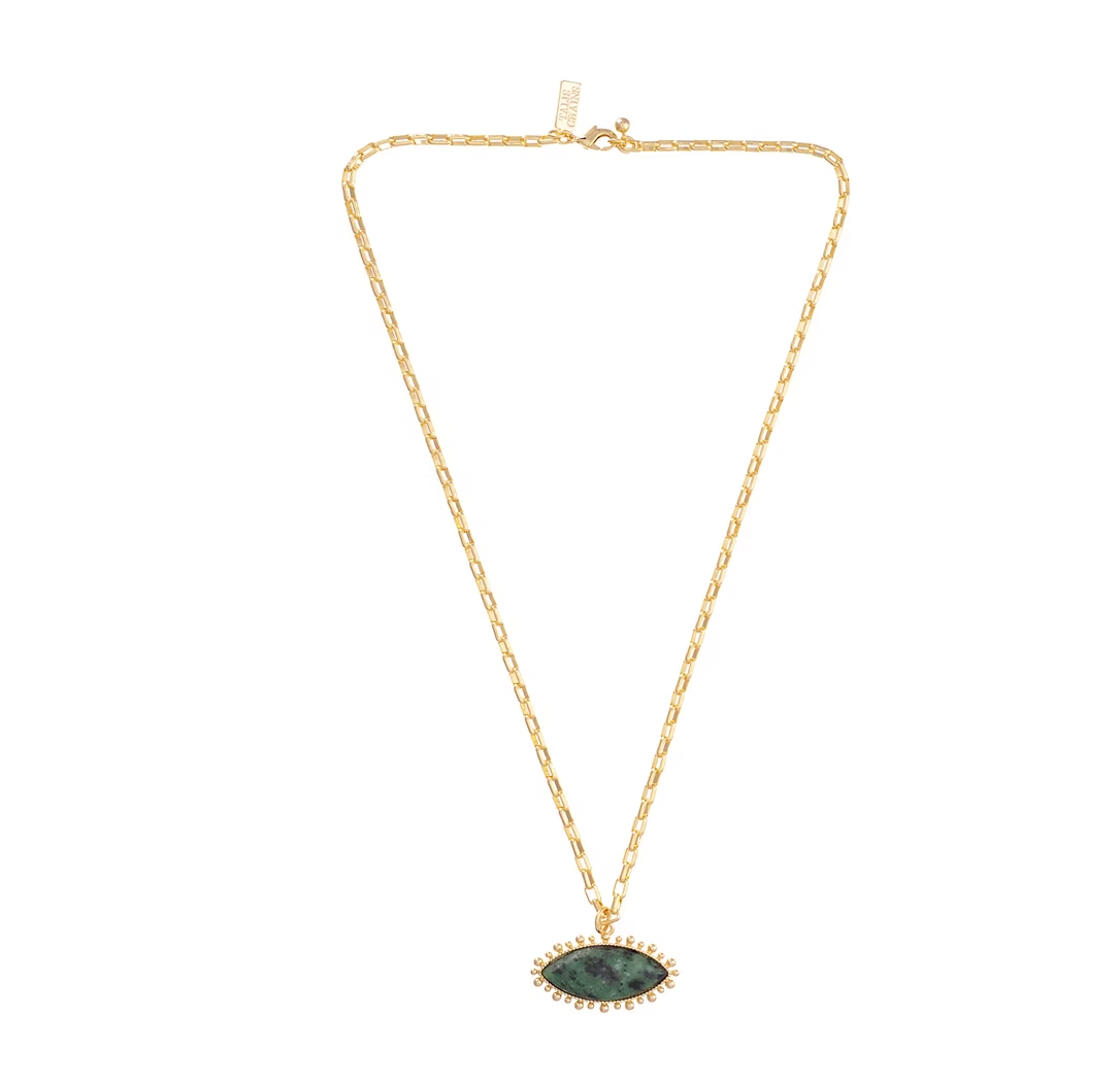 Talis Chains Autumn Jasper Eye Pendant Necklace