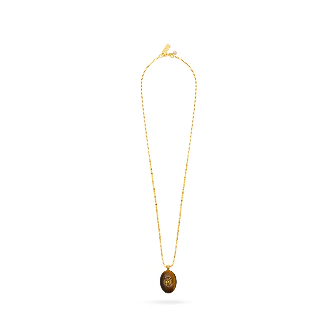Talis Chains Tigers Eye Oval Pendant