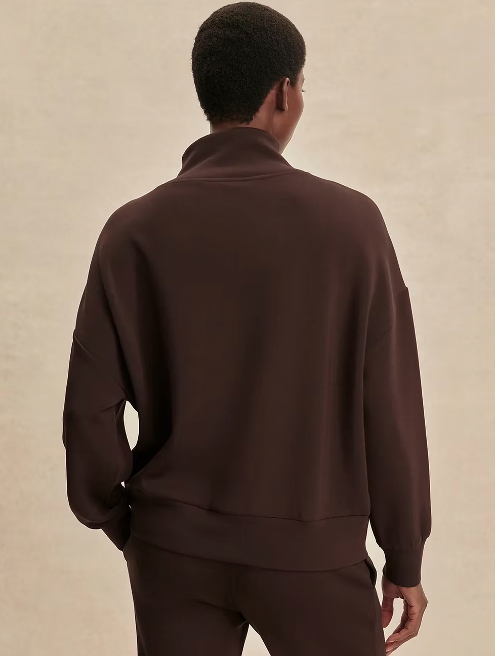 Varley Hawley Coffee Half-Zip Sweat