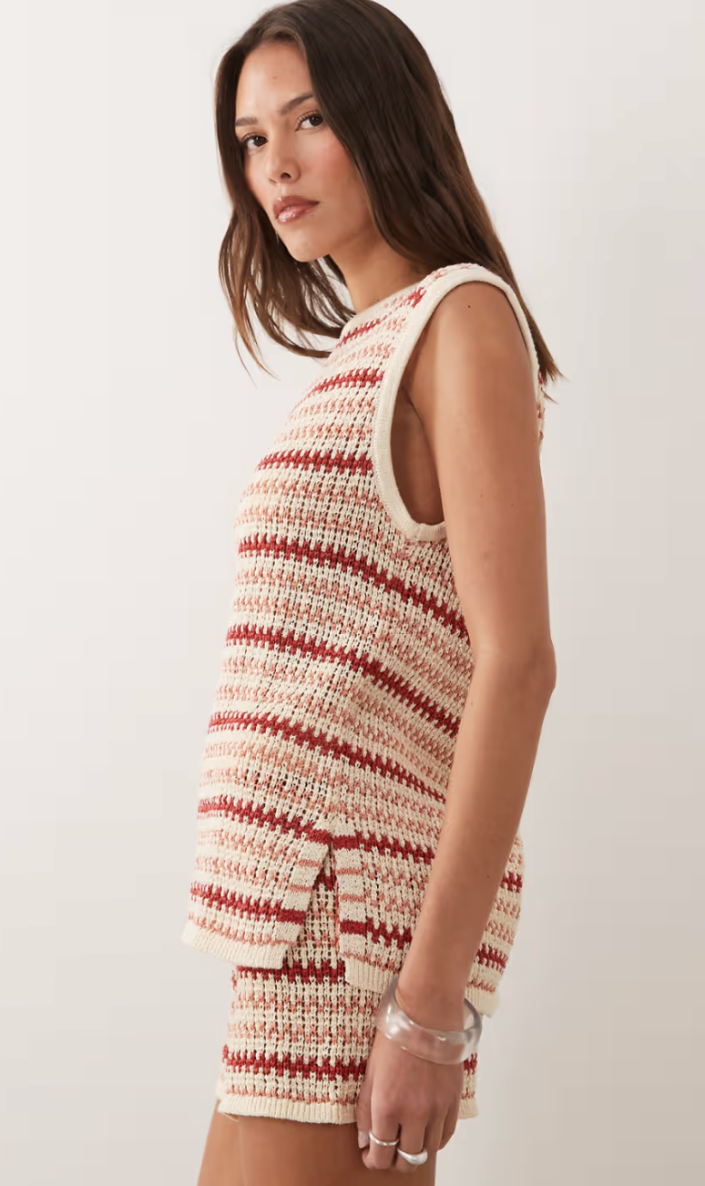 Tami Stripe Knit Longline Tank