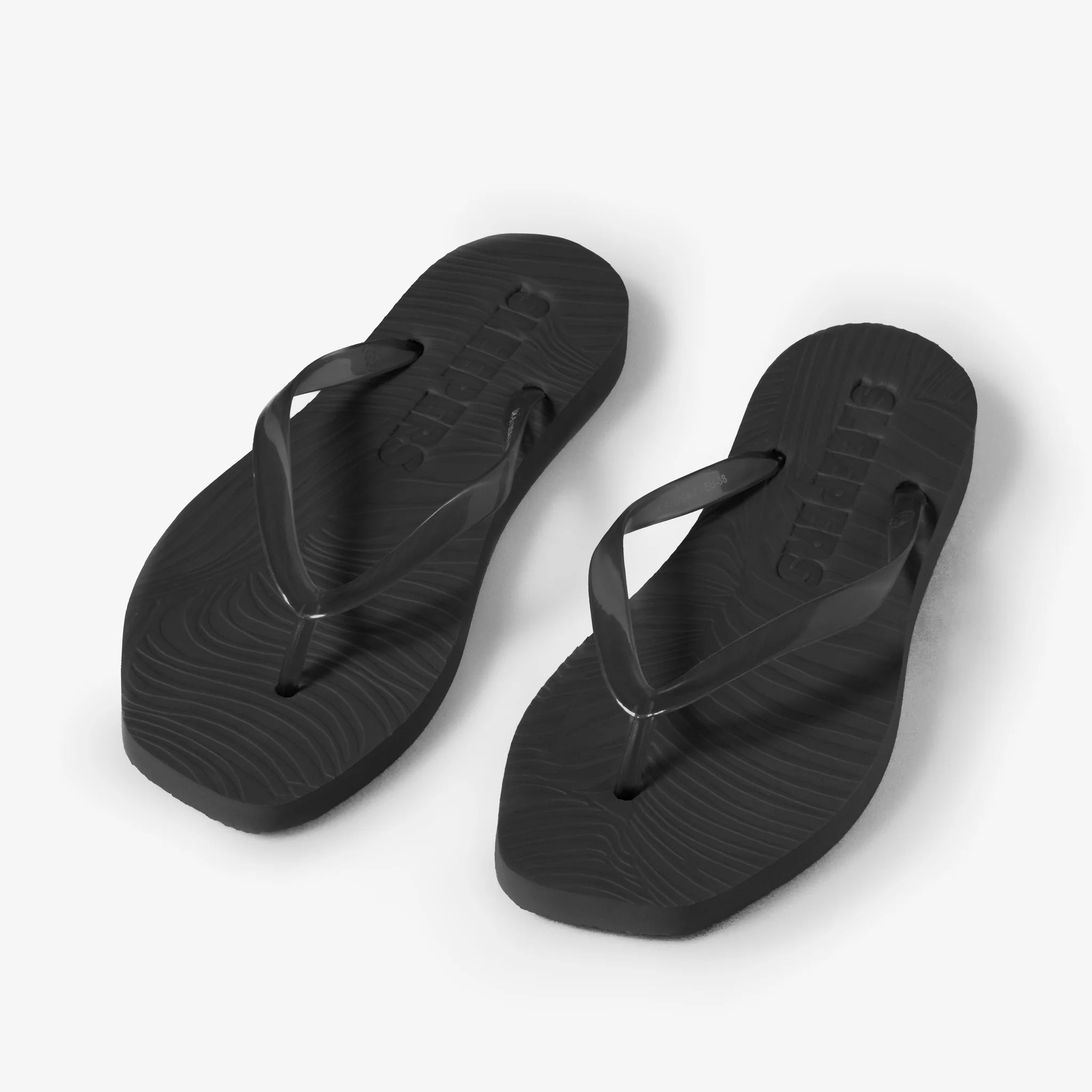 Sleepers Black Translucent Flip Flops
