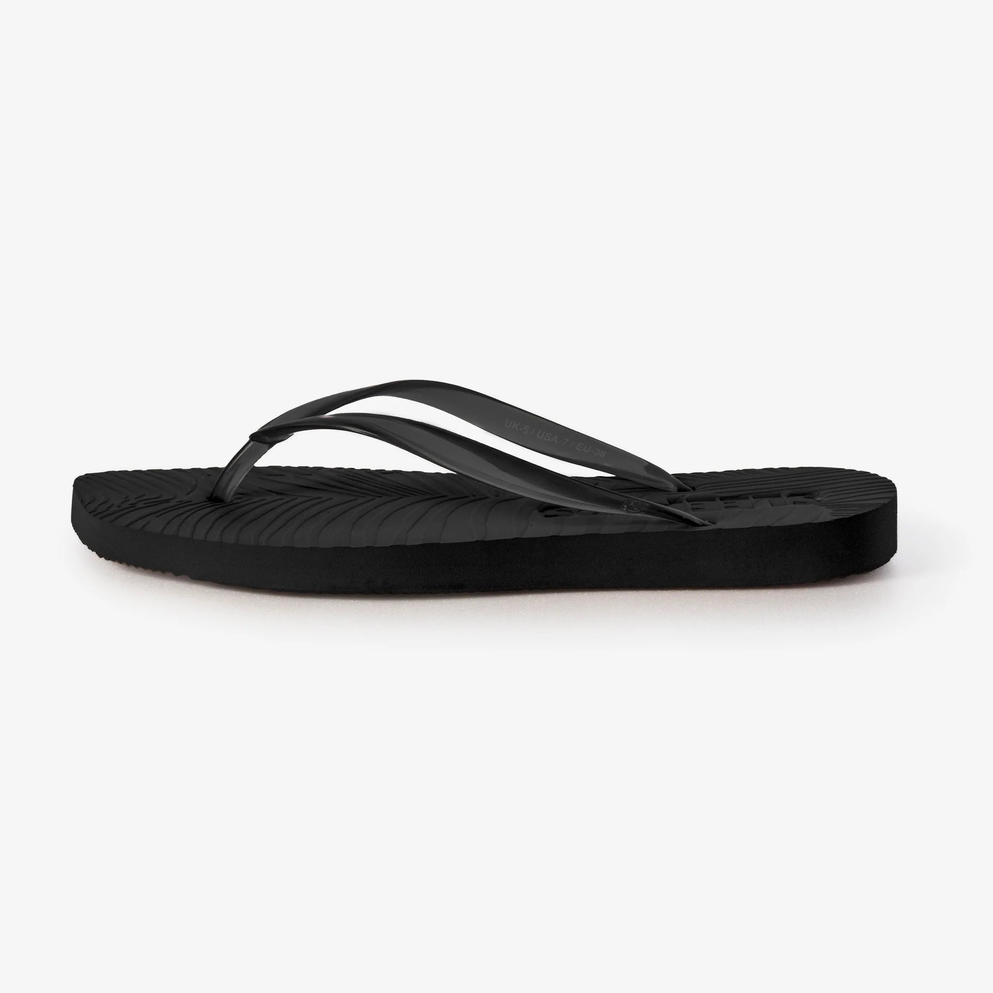 Sleepers Black Translucent Flip Flops
