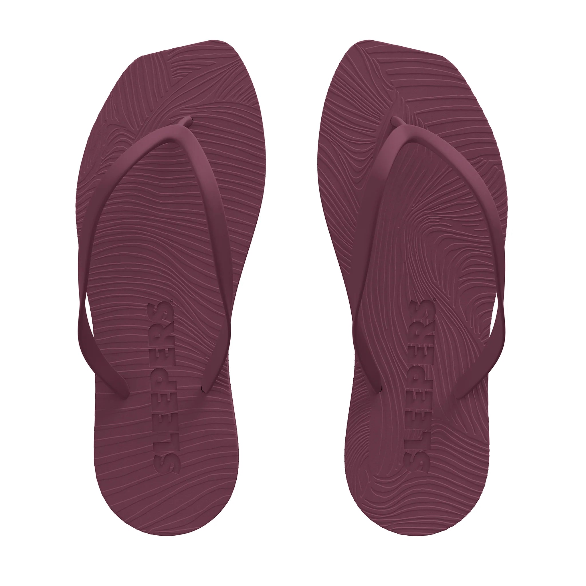 Sleepers Tapered Burgundy Flip Flops