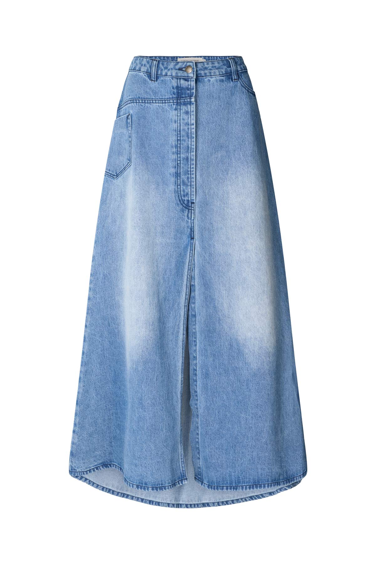 Rabens Saloner Emmali Long Denim Skirt