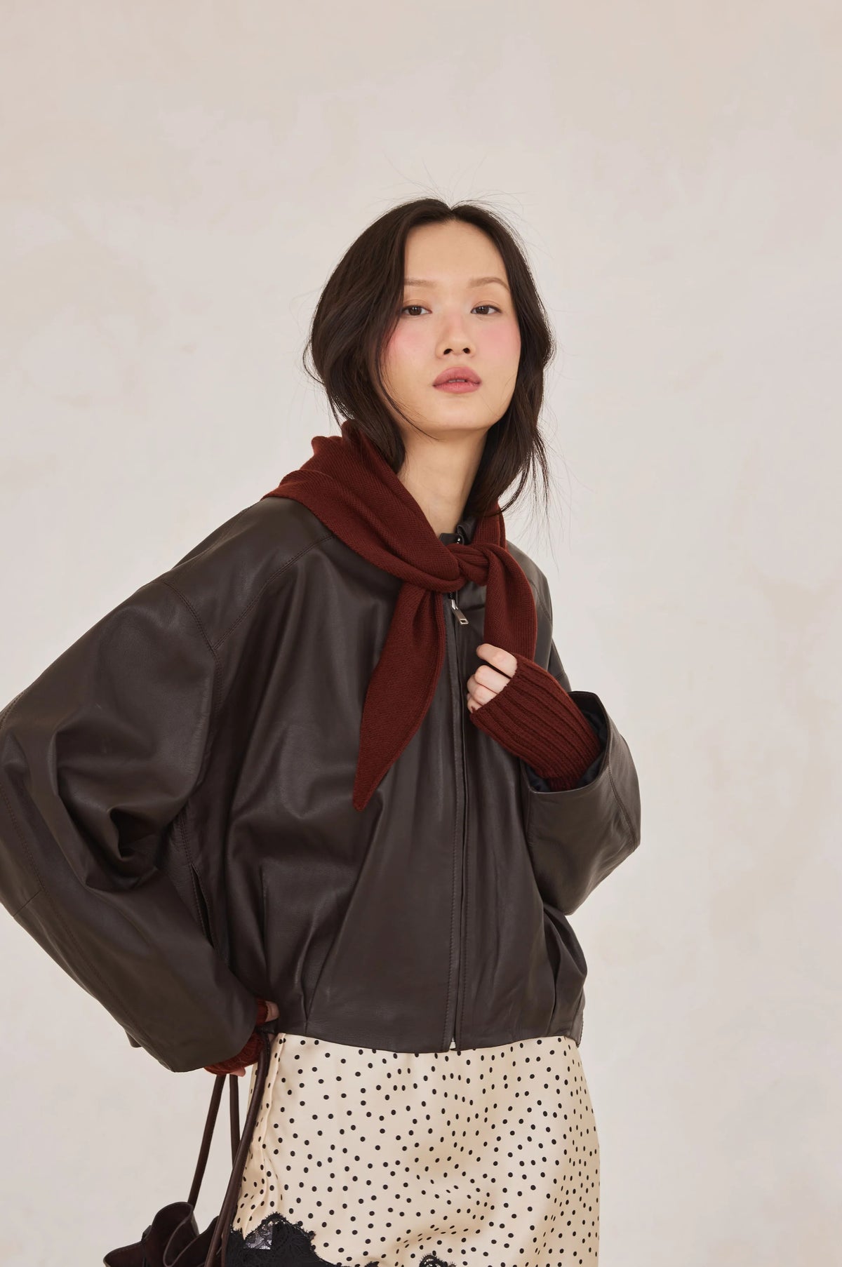 Arctic Fox Brown Triangle Scarf
